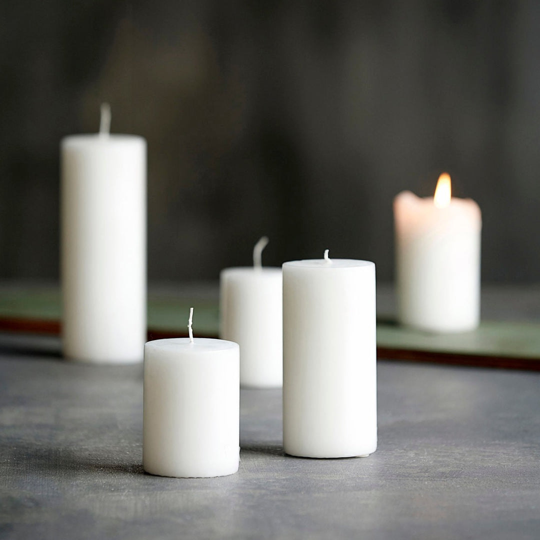 White Pillar Candles