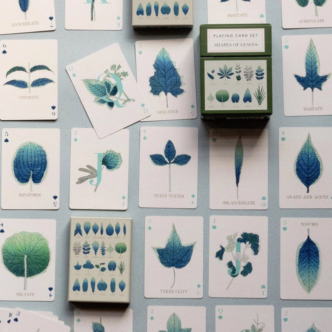 Set of Two Playing Card Decks - Shapes of Leaves
