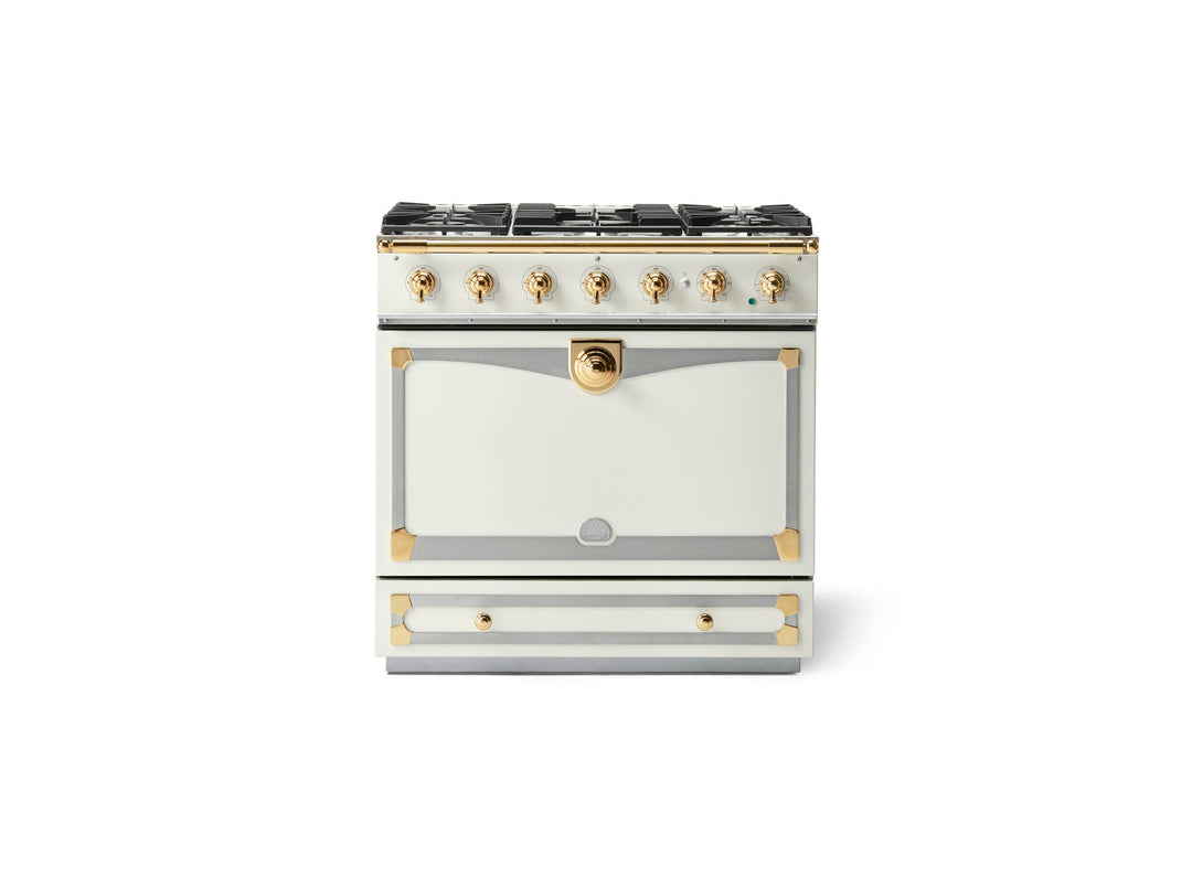 La Cornue CornuFé 90 Albertine Dual Fuel Range Cooker – Pure White