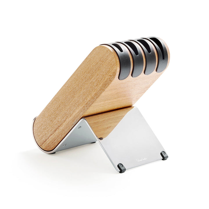 Robert Welch Q Ash Knife Block - product detail or lifestyle view; knives not included