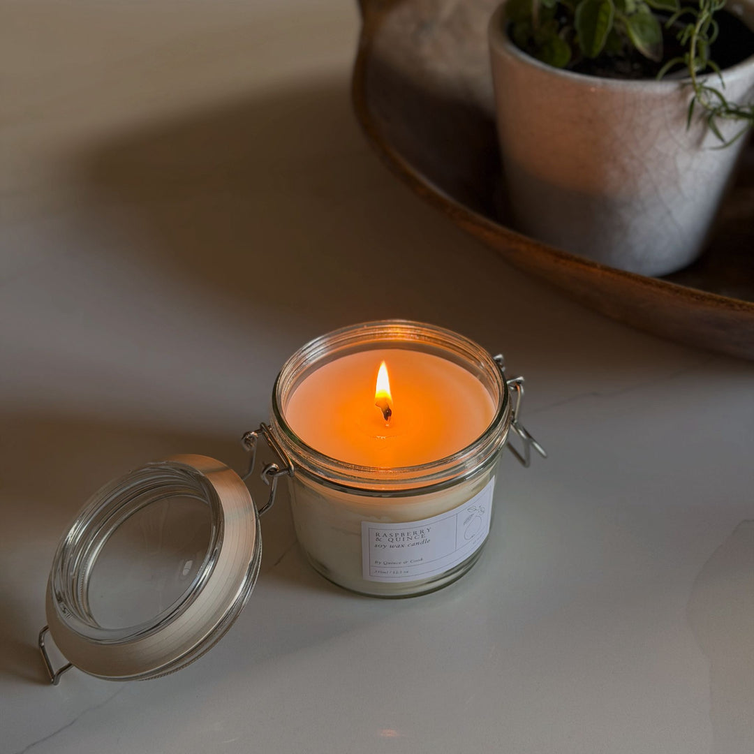The Q&C Kitchen Candle -  Pomegranate & Mint