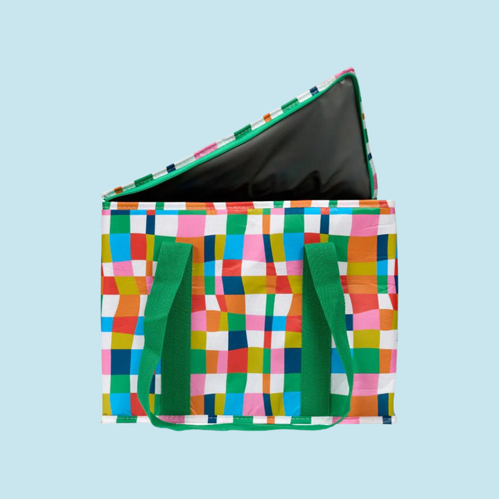 Rainbow Weave Insulated Picnic Bag