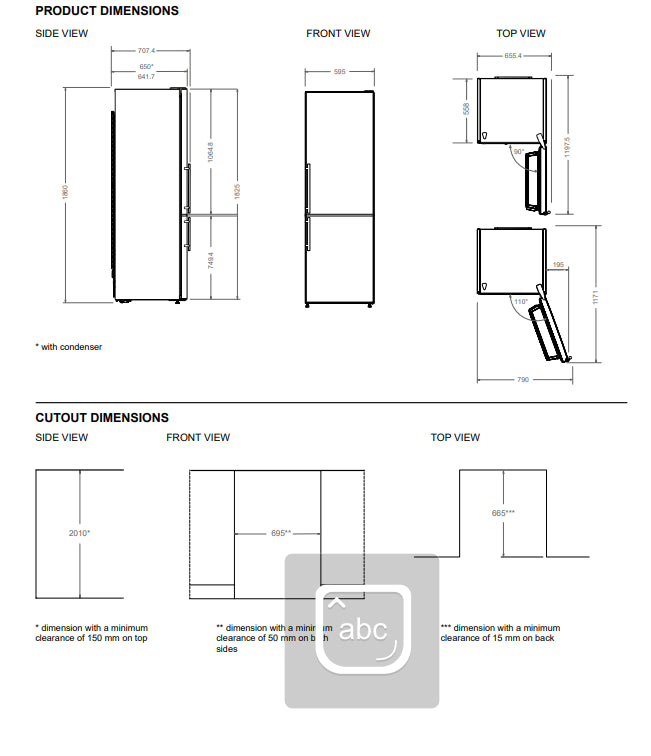 Bertazzoni 60cm Freestanding bottom mount refrigerator - stainless steel - RBM60F4FXNC