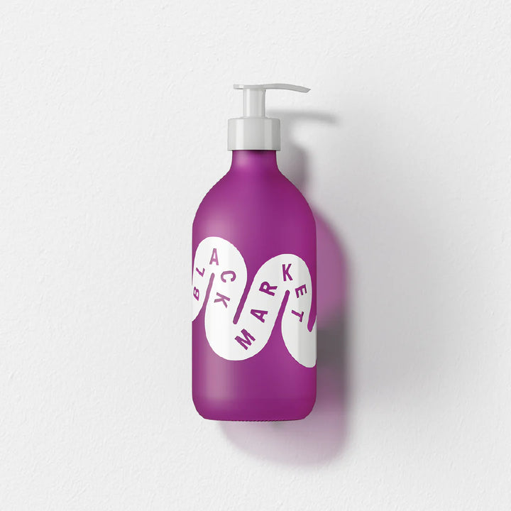 Blackmarket Refillable Bottle in Pink Glass