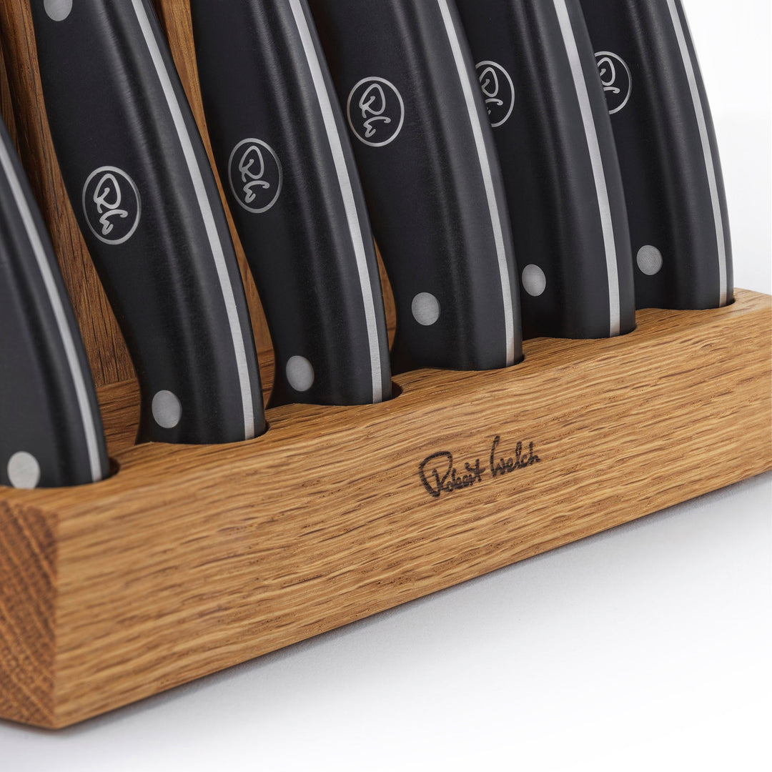 Robert Welch Professional Angle Oak Knife Block Set