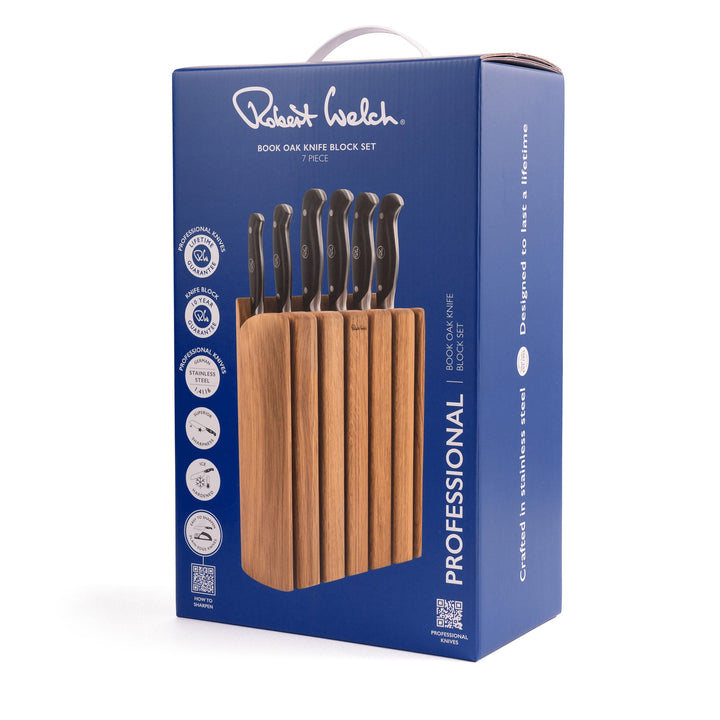 Robert Welch Professional Book Oak Knife Block Set