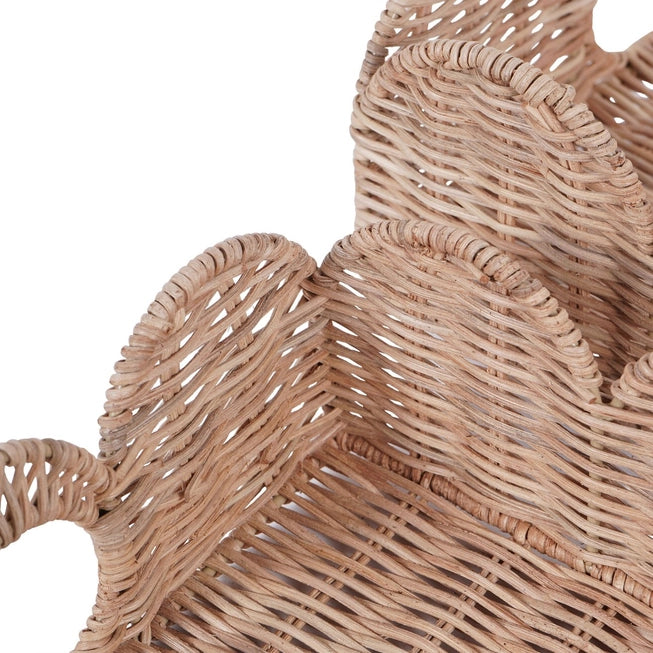 Rattan Scallop Tray