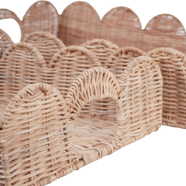 Rattan Scallop Tray