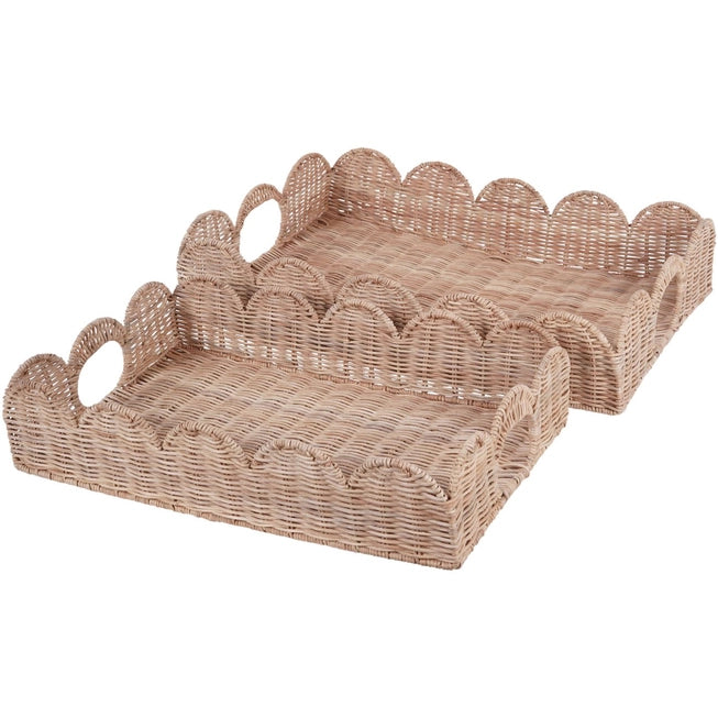 Rattan Scallop Tray