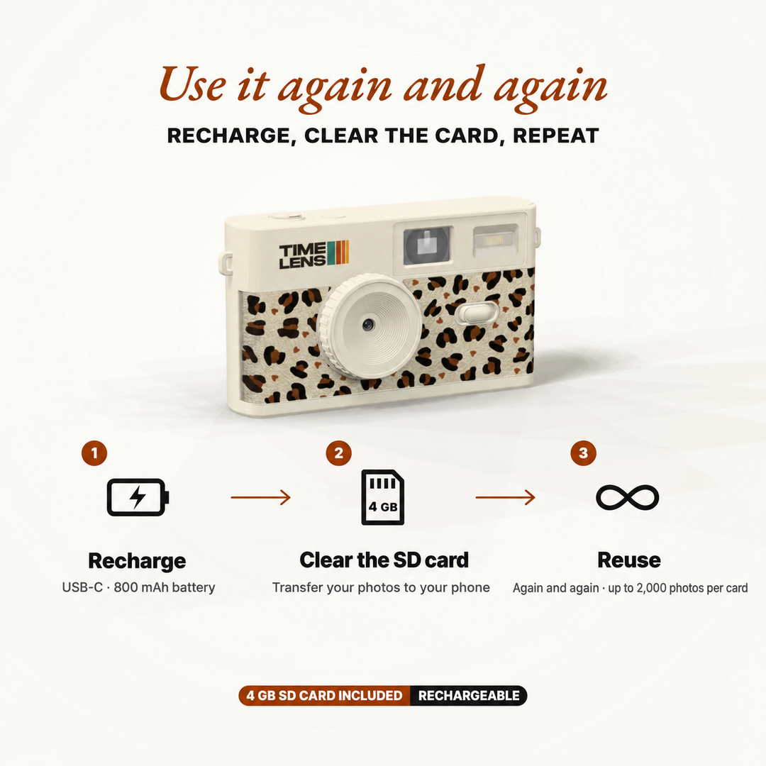 TimeLens® Camera in Cream Leopard
