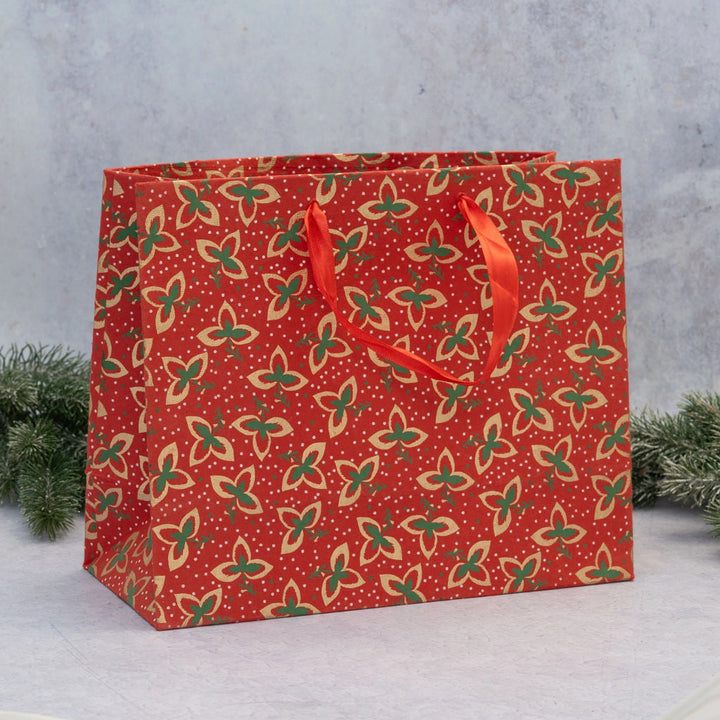Red Leaf Paper Gift Bag - 3 Sizes