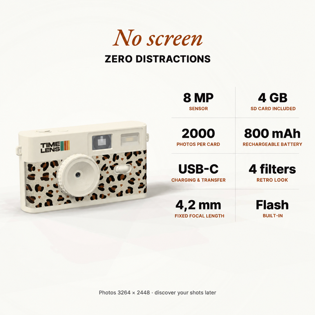TimeLens® Camera in Cream Leopard