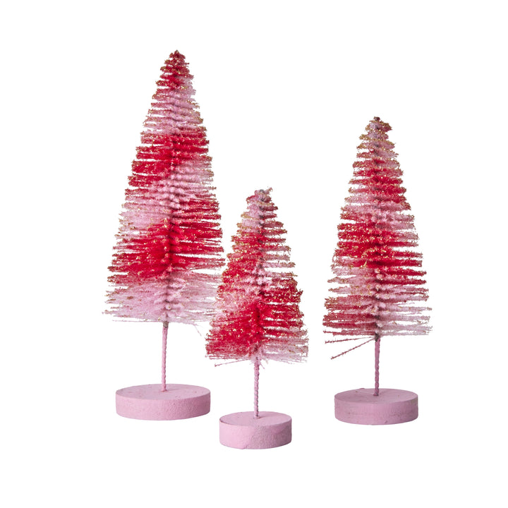 Bristle Brush Tree Set - Pink Stripe
