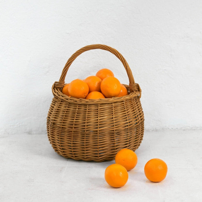 Natural Wicker Shopping Basket