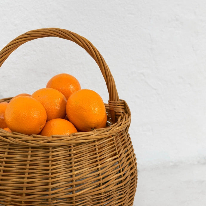Natural Wicker Shopping Basket