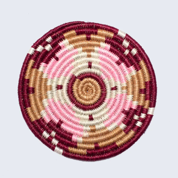 Rwandan Woven Coaster - Upendo