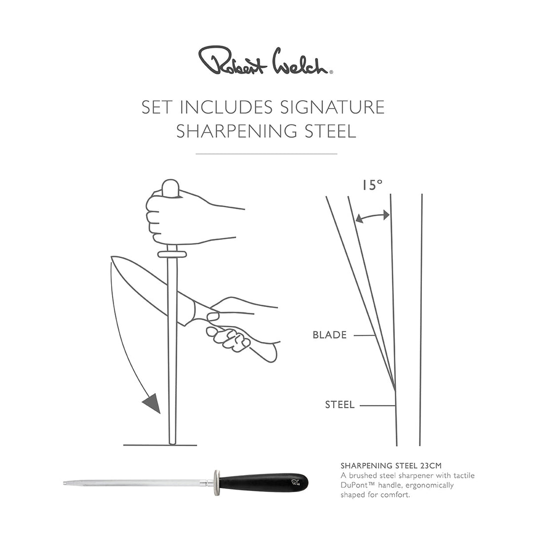 Robert Welch Signature Knife Block Set with Steel