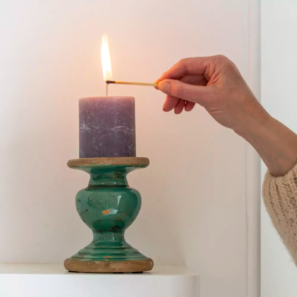 Thasos Pillar Candle Holder