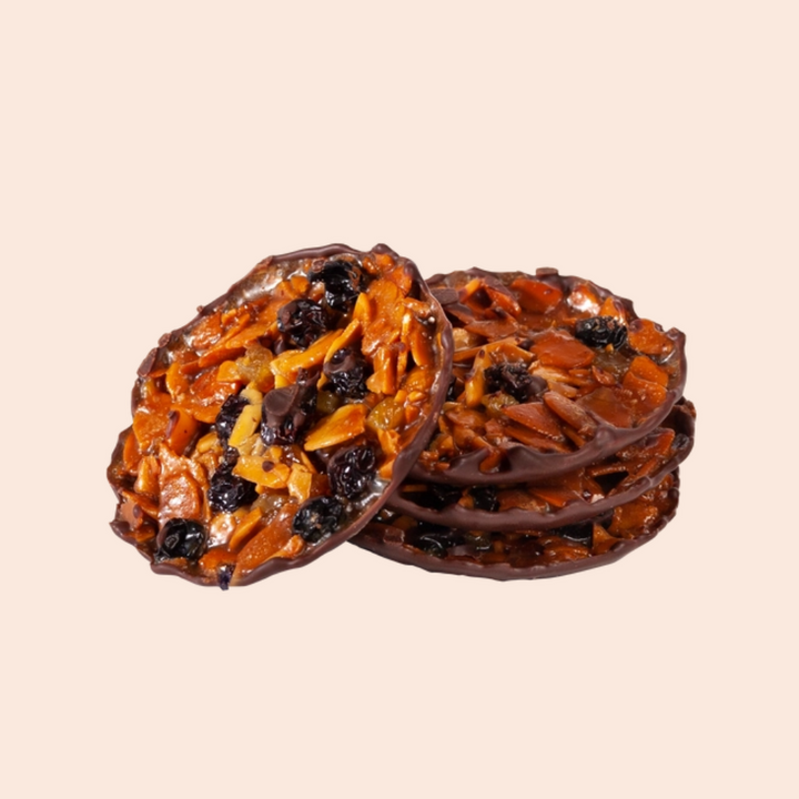 Salted Butter Caramel & Dark Chocolate Florentines