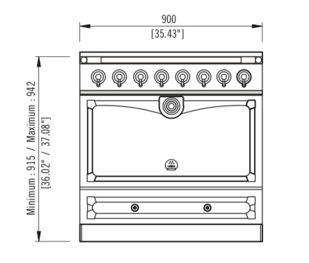 La Cornue CornuFé 90 Albertine Induction Range Cooker