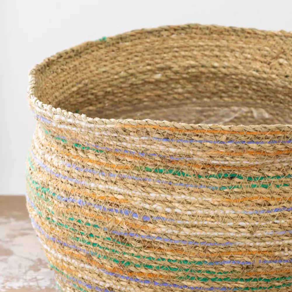 Seagrass & Cotton Planter - Multicoloured