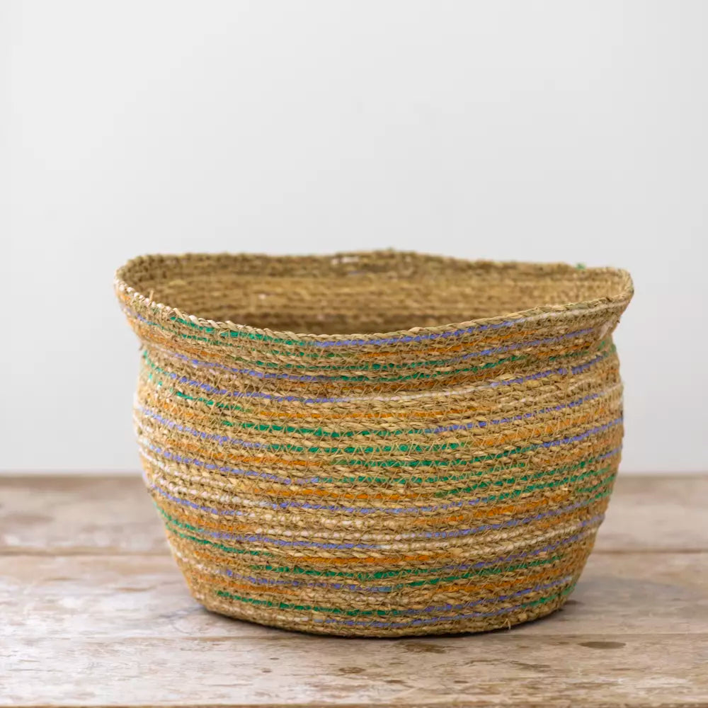 Seagrass & Cotton Planter - Multicoloured