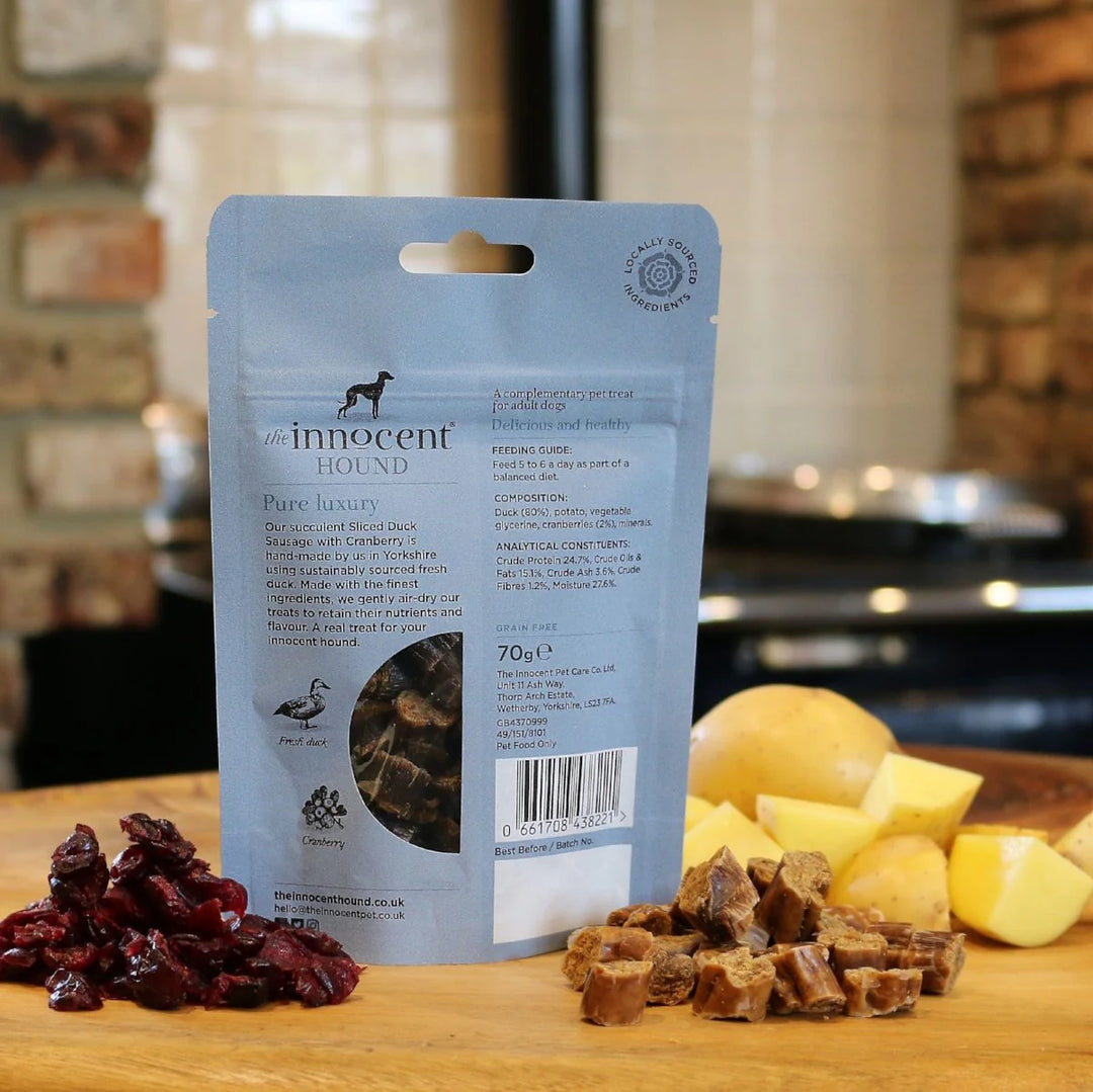 Sliced Duck Sausage with Cranberry