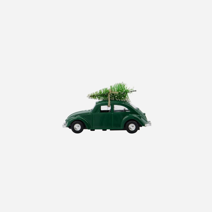 Green Christmas Car with Tree
