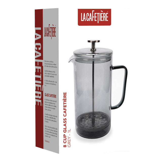 Smoke Grey 8 Cup Cafetière