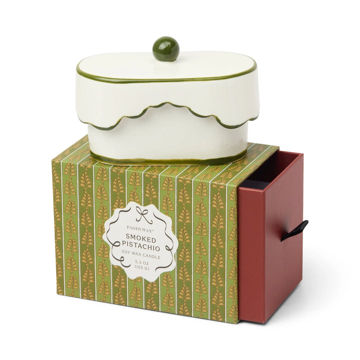 Cherie Smoked Pistachio Ceramic Dish Candle