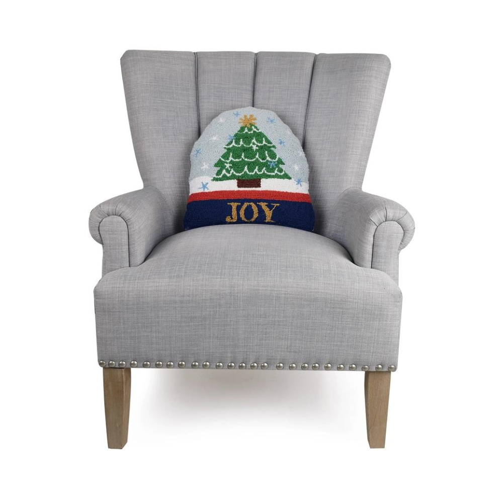 Snow Globe Shaped Wool Cushion