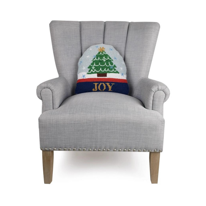 Snow Globe Shaped Wool Cushion