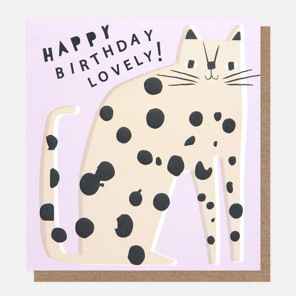 Spotty Cat Birthday Card