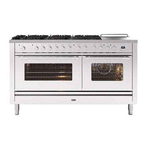 ILVE Roma 150cm - Double Oven - 7 Gas Burners with Frytop & Coup de Feu