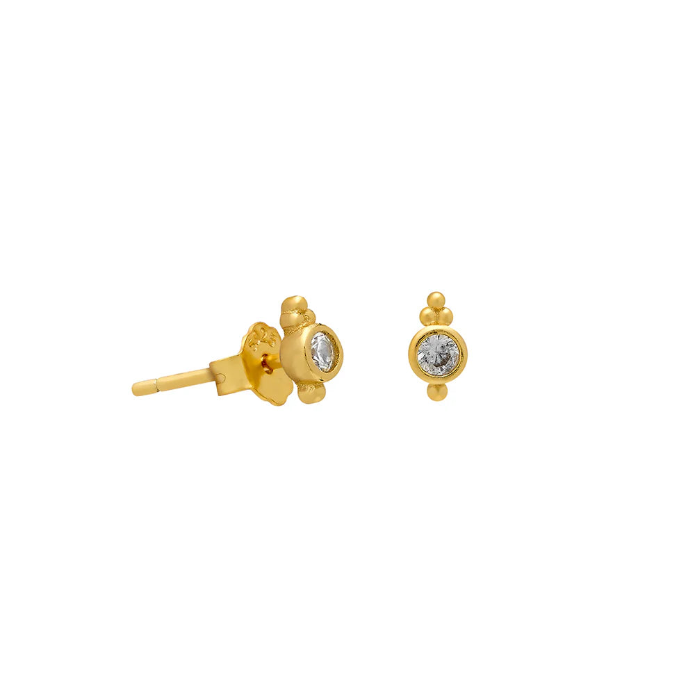 Paisley Stud Earrings: Gold or Silver