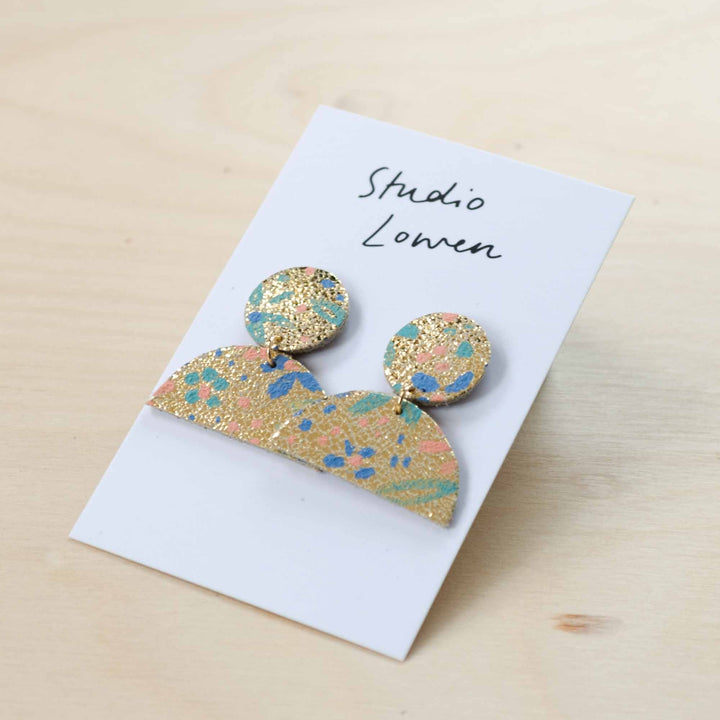 Spring Floral Hoop Earring
