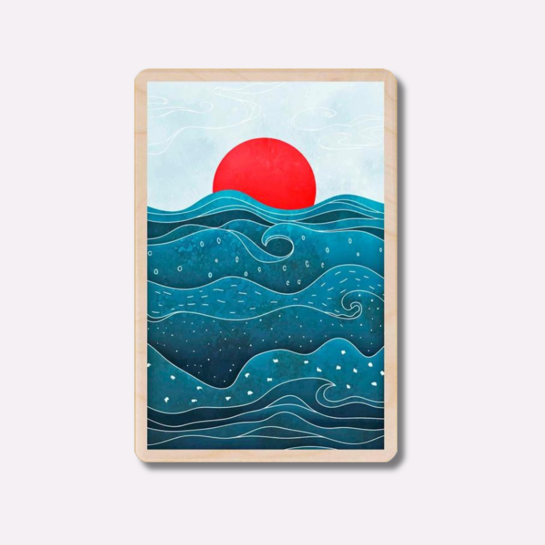 Wooden Postcard: Sun & Sea