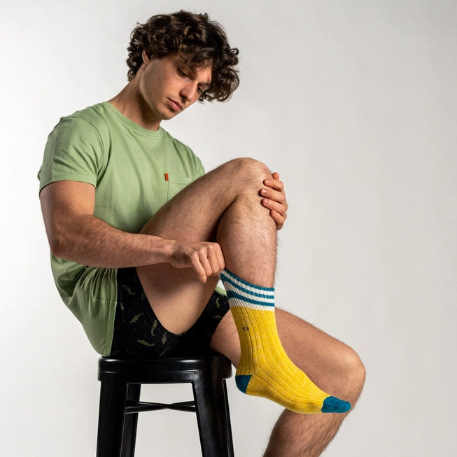 The Cambridge Thick Cotton Socks in Yellow