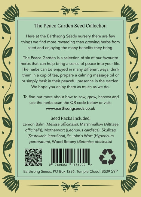 The Peace Garden - Organic Herb Seeds
