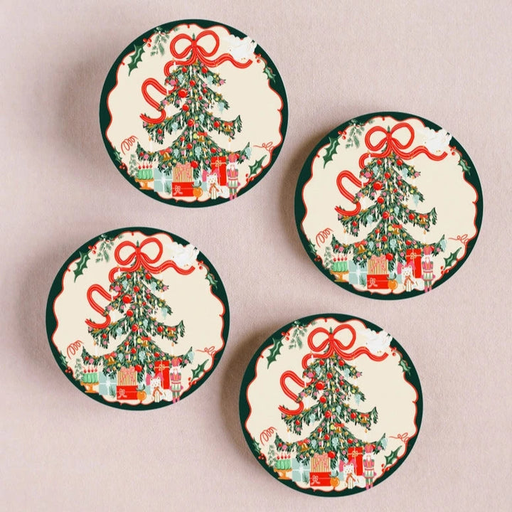 Tree Trimming Coaster Set