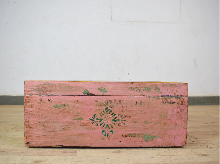 Vintage Hand Painted Floral Trunk - No.7