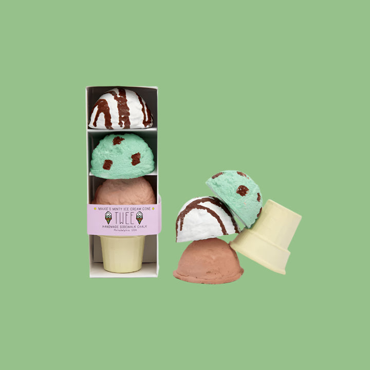 Handmade Sidewalk Chalk - Maxie's Minty Ice Cream