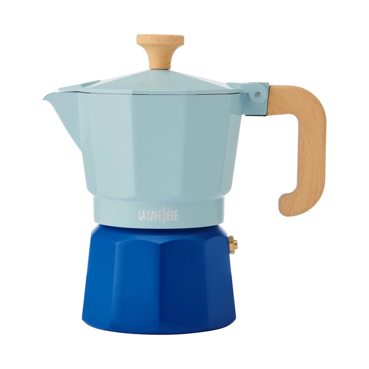 Venice Sky Blue 3 Cup Espresso Maker