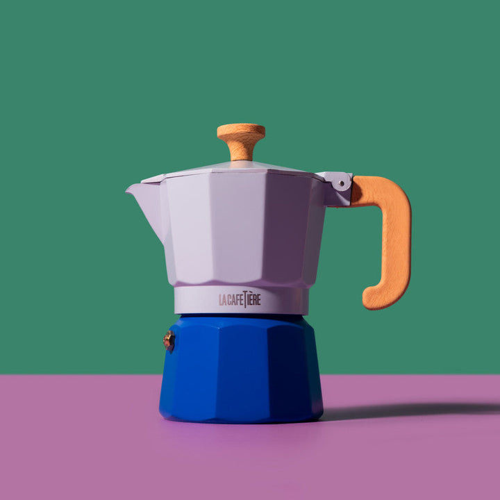 Venice Sky Blue 3 Cup Espresso Maker