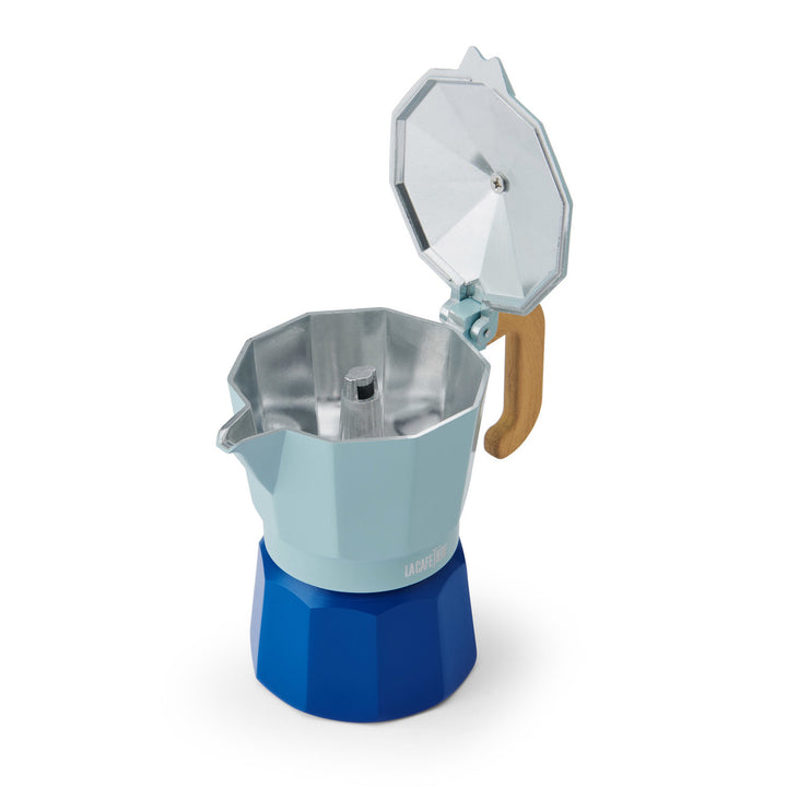 Venice Sky Blue 3 Cup Espresso Maker
