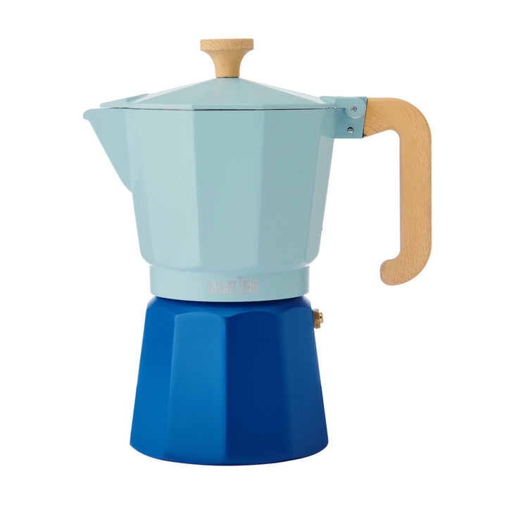 Venice Sky Blue 6 Cup Espresso Maker