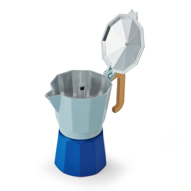 Venice Sky Blue 6 Cup Espresso Maker