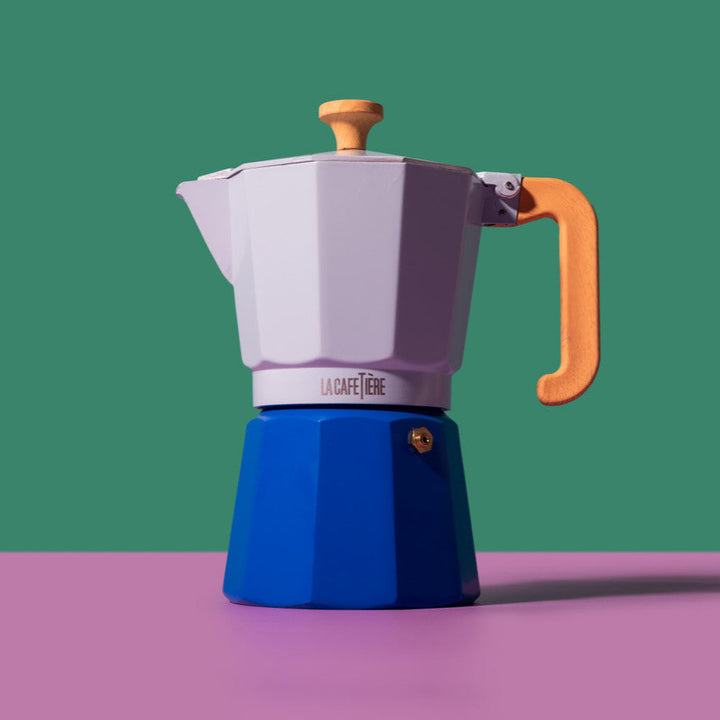 Venice Sky Blue 6 Cup Espresso Maker