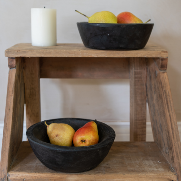 Vintage Medium Wooden Bowl