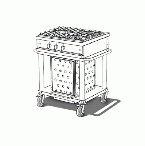 Lacanche Open'Cook 3 Burner Mobile Hob Module